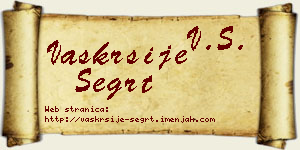 Vaskrsije Šegrt vizit kartica